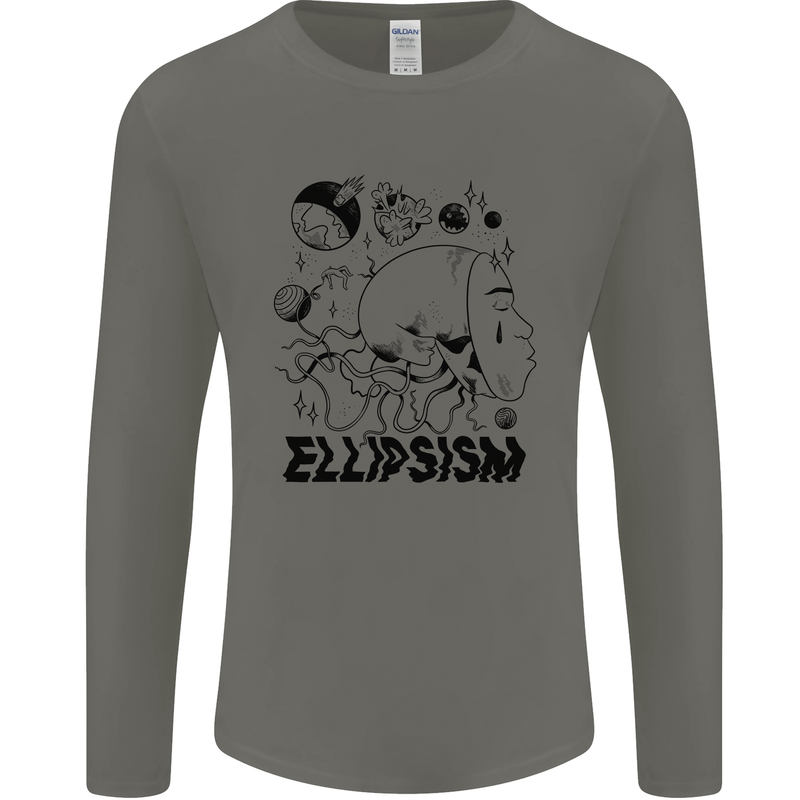 Ellipsism Missing Out on the Future Mens Long Sleeve T-Shirt Charcoal