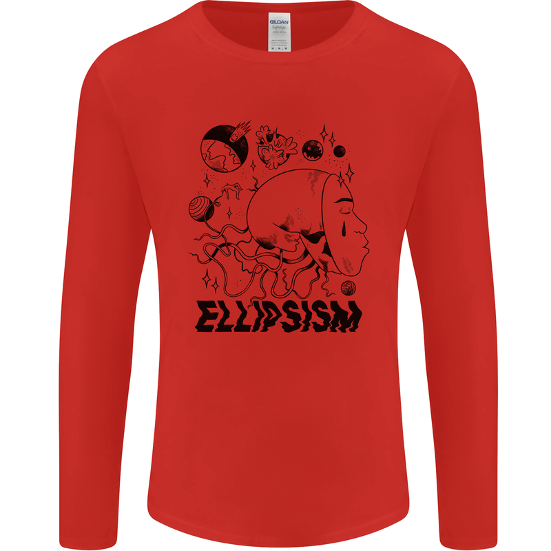 Ellipsism Missing Out on the Future Mens Long Sleeve T-Shirt Red