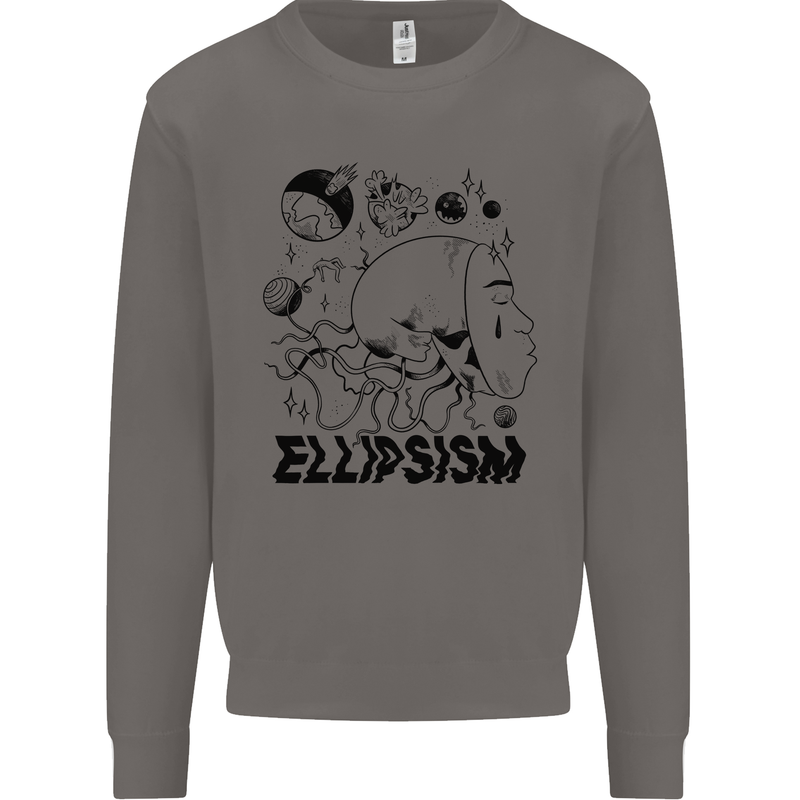 Ellipsism Missing Out on the Future Mens Sweatshirt Jumper Charcoal