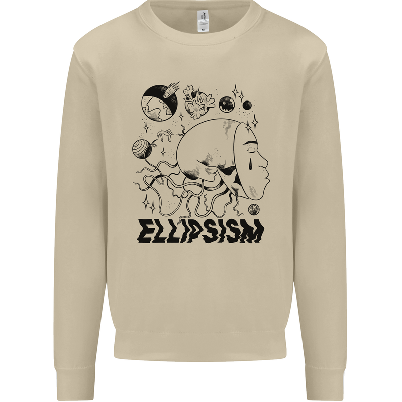 Ellipsism Missing Out on the Future Mens Sweatshirt Jumper Sand