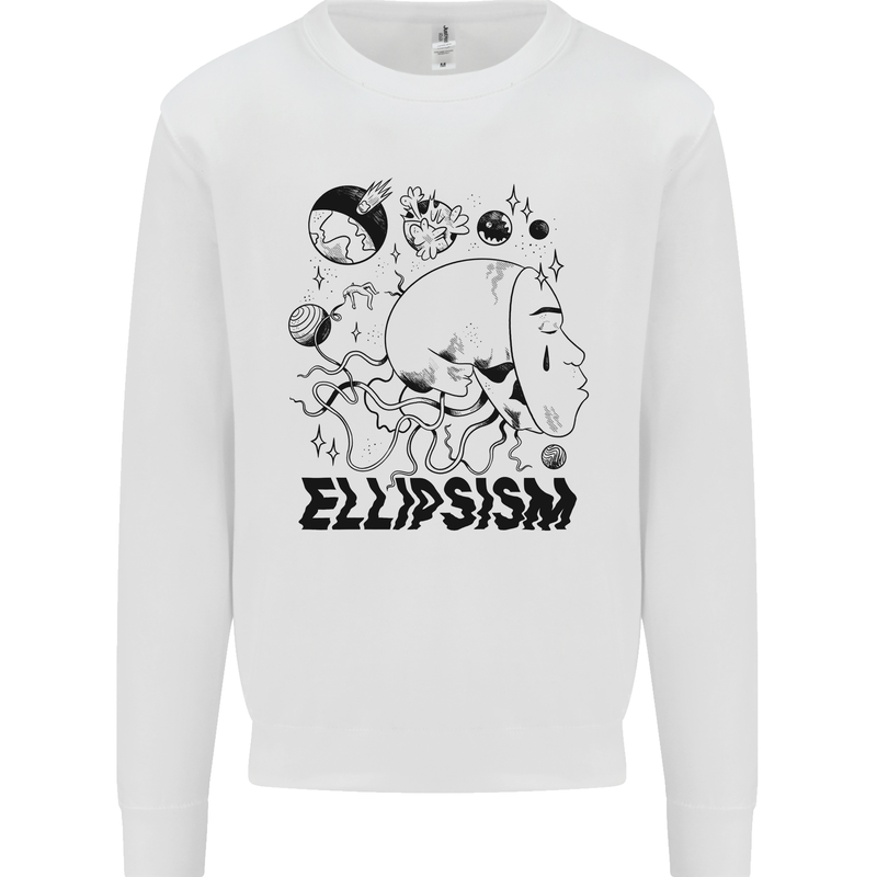 Ellipsism Missing Out on the Future Mens Sweatshirt Jumper White