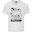 Ellipsism Missing Out on the Future Mens V-Neck Cotton T-Shirt White