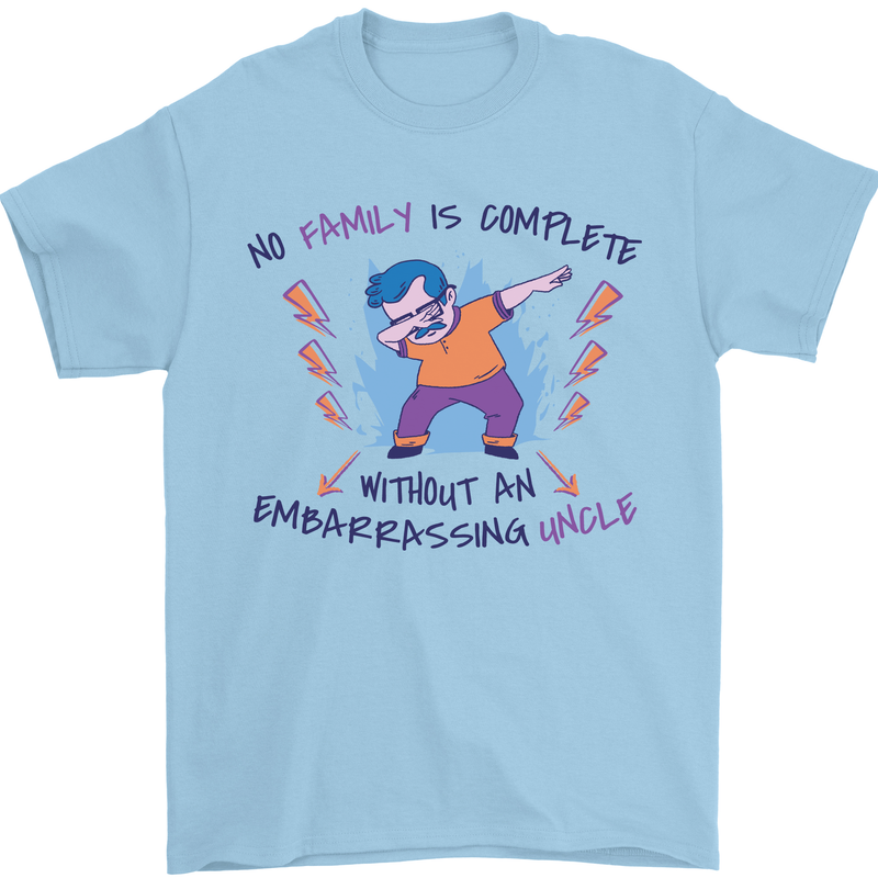 Embarrassing Uncle Funny Uncles Day Gift Mens T-Shirt 100% Cotton Light Blue