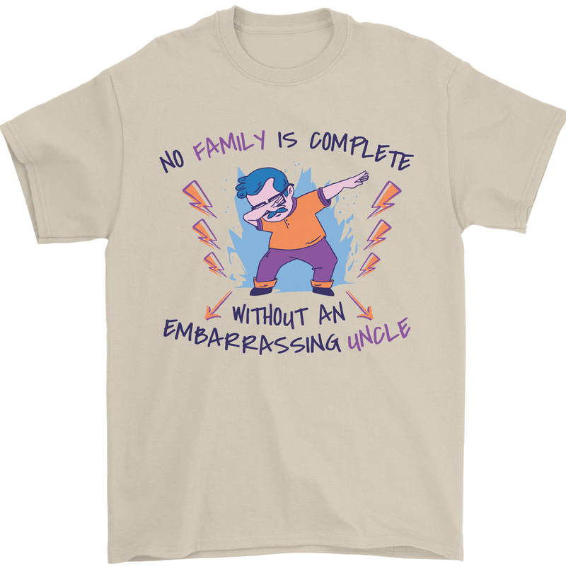 Embarrassing Uncle Funny Uncles Day Gift Mens T-Shirt 100% Cotton Sand