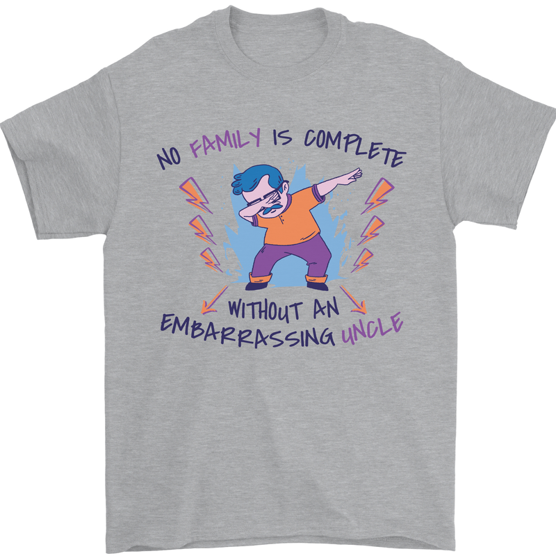 Embarrassing Uncle Funny Uncles Day Gift Mens T-Shirt 100% Cotton Sports Grey