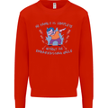 Embarrassing Uncle Funny Uncles Day Kids Sweatshirt Jumper Bright Red
