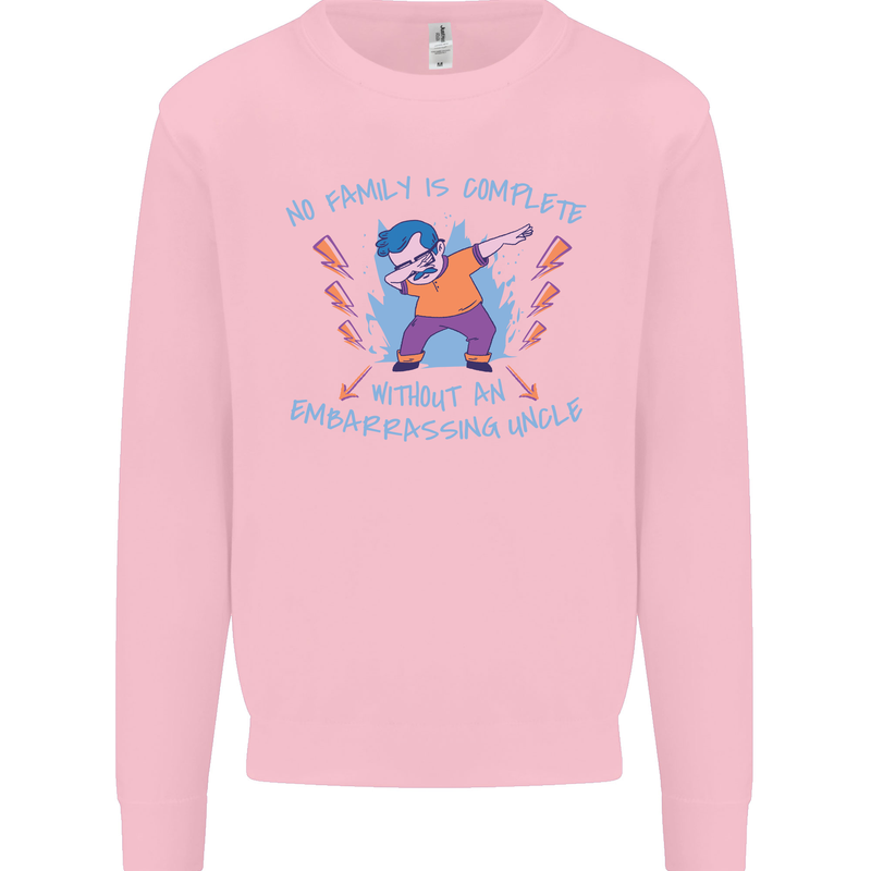 Embarrassing Uncle Funny Uncles Day Kids Sweatshirt Jumper Light Pink