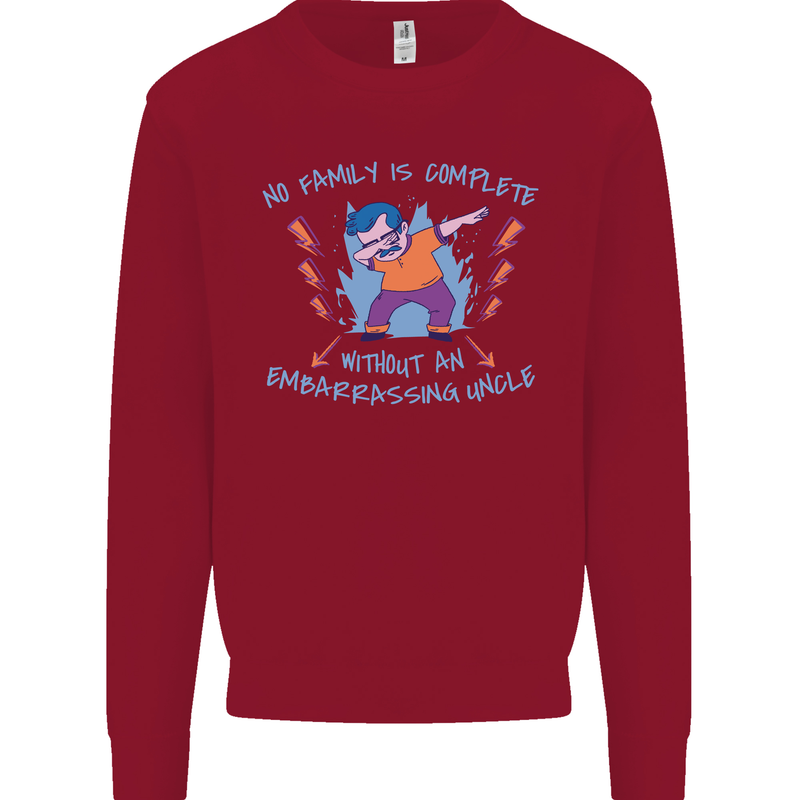 Embarrassing Uncle Funny Uncles Day Kids Sweatshirt Jumper Red