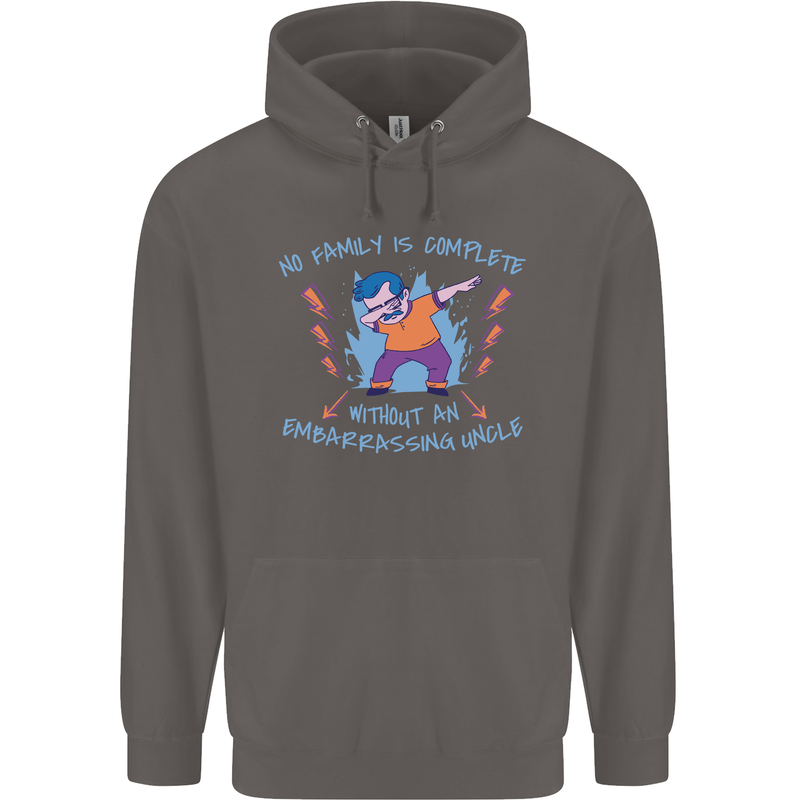 Embarrassing Uncle Funny Uncles Day Mens 80% Cotton Hoodie Charcoal