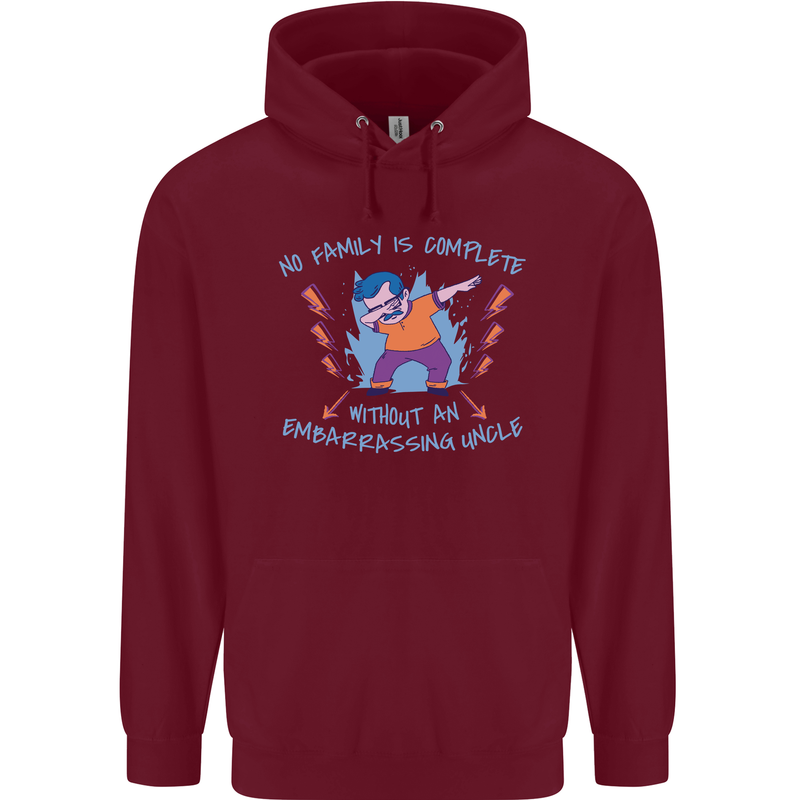 Embarrassing Uncle Funny Uncles Day Mens 80% Cotton Hoodie Maroon