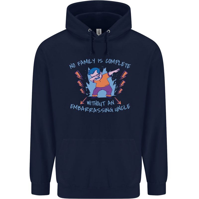 Embarrassing Uncle Funny Uncles Day Mens 80% Cotton Hoodie Navy Blue