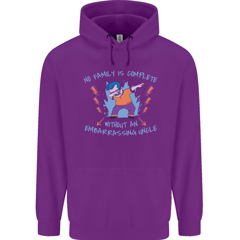 Embarrassing Uncle Funny Uncles Day Mens 80% Cotton Hoodie Purple