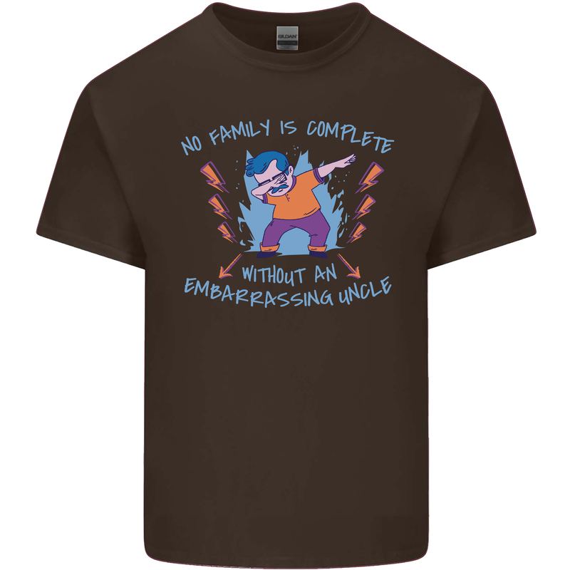 Embarrassing Uncle Funny Uncles Day Mens Cotton T-Shirt Tee Top Dark Chocolate