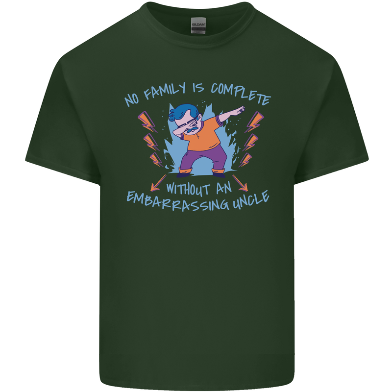 Embarrassing Uncle Funny Uncles Day Mens Cotton T-Shirt Tee Top Forest Green