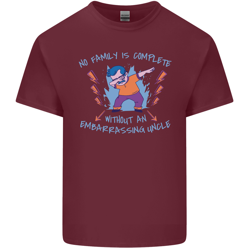 Embarrassing Uncle Funny Uncles Day Mens Cotton T-Shirt Tee Top Maroon