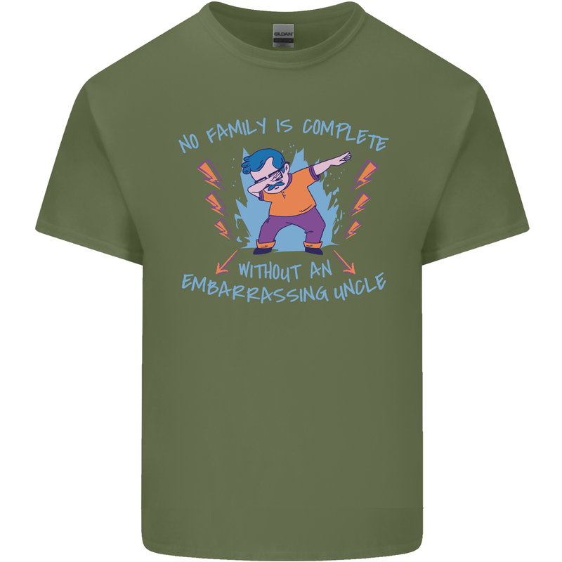 Embarrassing Uncle Funny Uncles Day Mens Cotton T-Shirt Tee Top Military Green