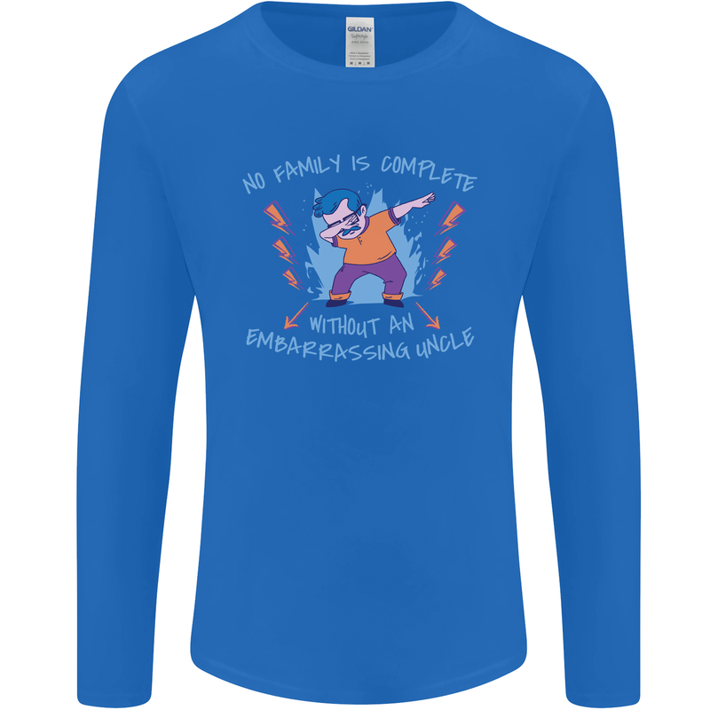 Embarrassing Uncle Funny Uncles Day Mens Long Sleeve T-Shirt Royal Blue