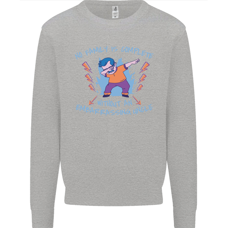 Embarrassing Uncle Funny Uncles Day Mens Sweatshirt Jumper Sports Grey
