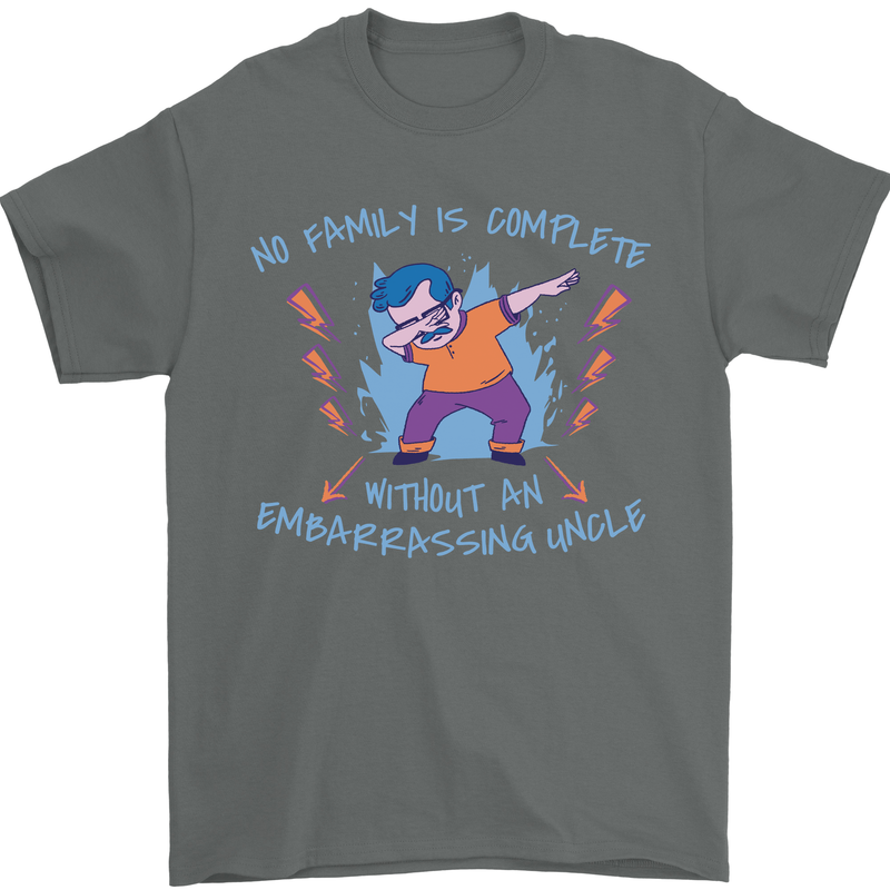 Embarrassing Uncle Funny Uncles Day Mens T-Shirt 100% Cotton Charcoal