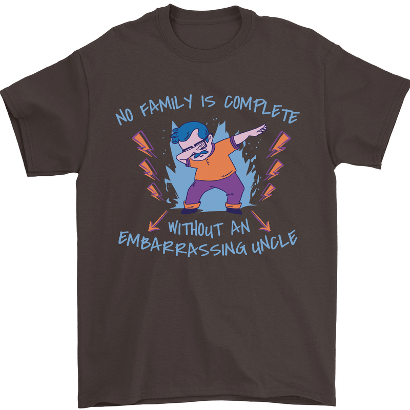 Embarrassing Uncle Funny Uncles Day Mens T-Shirt 100% Cotton Dark Chocolate