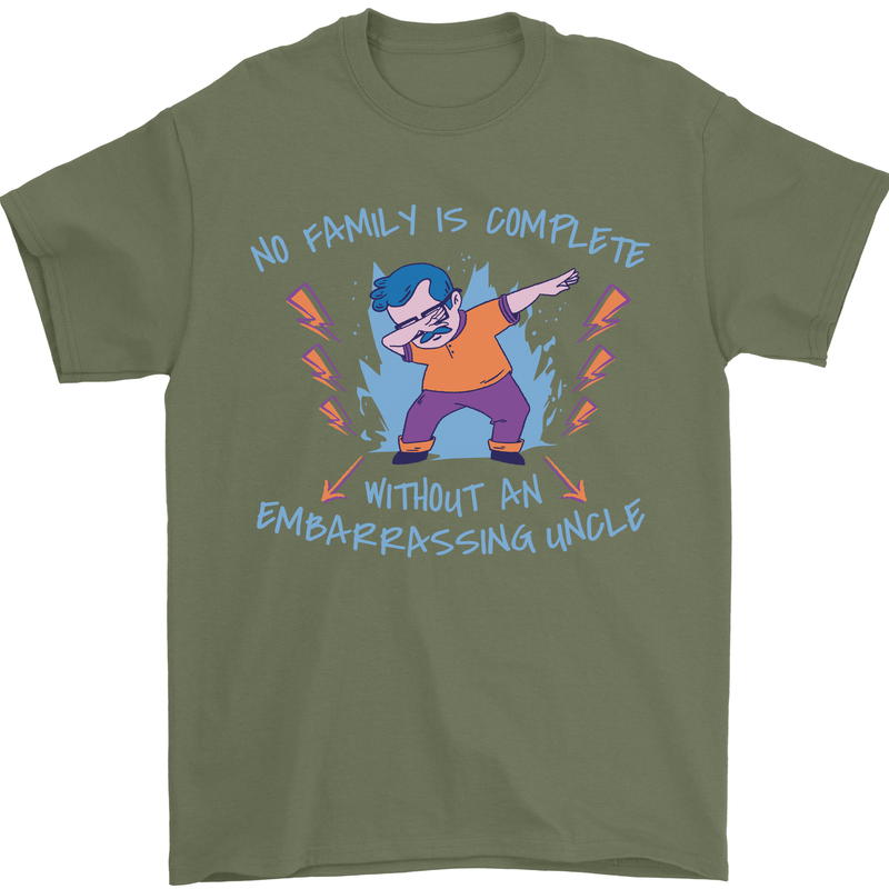 Embarrassing Uncle Funny Uncles Day Mens T-Shirt 100% Cotton Military Green