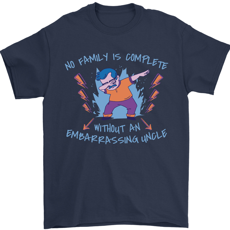 Embarrassing Uncle Funny Uncles Day Mens T-Shirt 100% Cotton Navy Blue