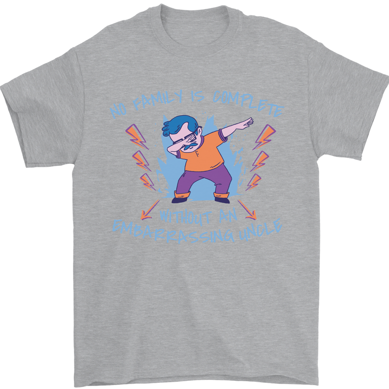 Embarrassing Uncle Funny Uncles Day Mens T-Shirt 100% Cotton Sports Grey