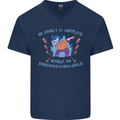 Embarrassing Uncle Funny Uncles Day Mens V-Neck Cotton T-Shirt Navy Blue