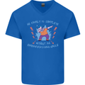 Embarrassing Uncle Funny Uncles Day Mens V-Neck Cotton T-Shirt Royal Blue