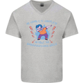 Embarrassing Uncle Funny Uncles Day Mens V-Neck Cotton T-Shirt Sports Grey