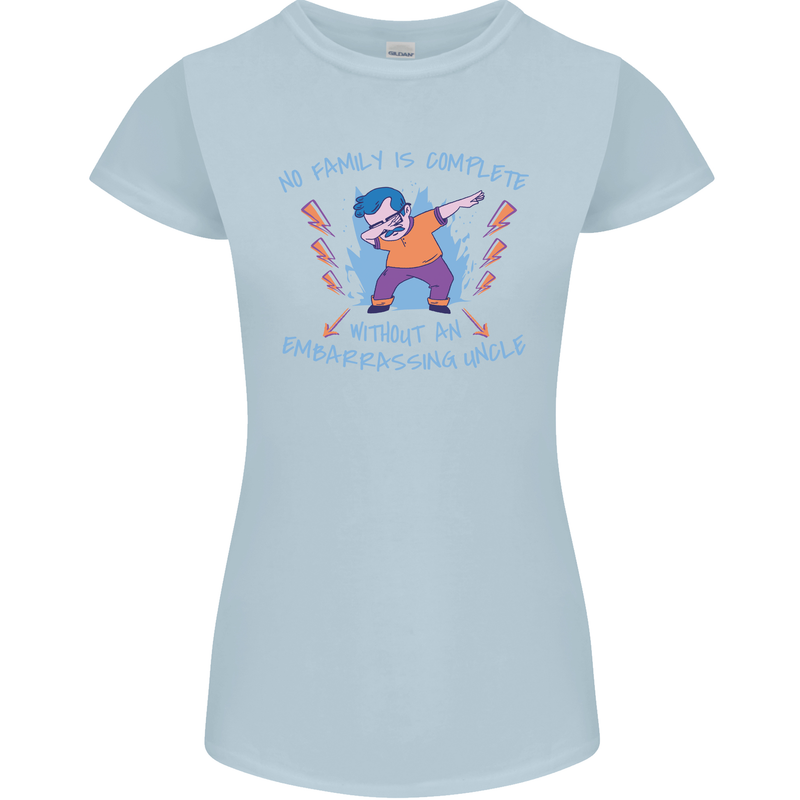 Embarrassing Uncle Funny Uncles Day Womens Petite Cut T-Shirt Light Blue