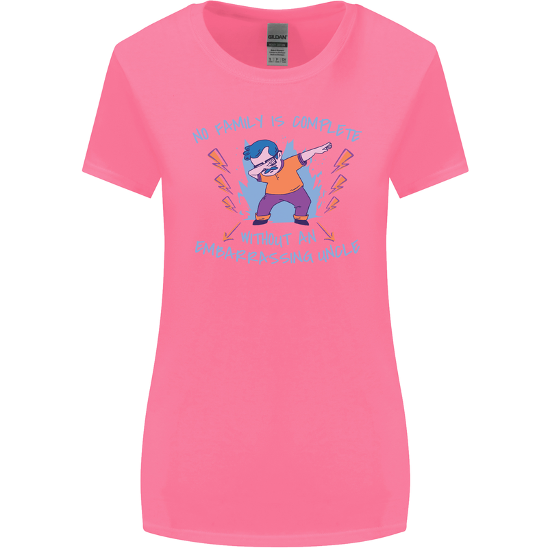 Embarrassing Uncle Funny Uncles Day Womens Wider Cut T-Shirt Azalea