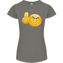 Middle Finger Flip Funny Offensive Womens Petite Cut T-Shirt