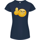 Middle Finger Flip Funny Offensive Womens Petite Cut T-Shirt