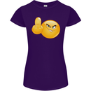 Middle Finger Flip Funny Offensive Womens Petite Cut T-Shirt