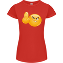 Middle Finger Flip Funny Offensive Womens Petite Cut T-Shirt