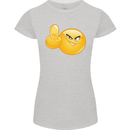 Middle Finger Flip Funny Offensive Womens Petite Cut T-Shirt