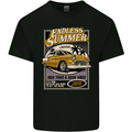 Endless Summer American Muscle Car Surfing Mens Cotton T-Shirt Tee Top Black