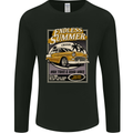 Endless Summer American Muscle Car Surfing Mens Long Sleeve T-Shirt Black