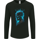 Energy Skull Heavy Metal Rock Music Biker Mens Long Sleeve T-Shirt Black