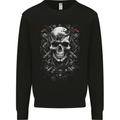 Engine Skull Car Motorcycle Biker Mechanic Mens Sweatshirt Jumper Black