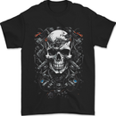 Engine Skull Car Motorcycle Biker Mechanic Mens T-Shirt 100% Cotton Black