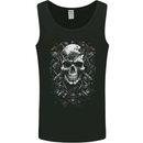 Engine Skull Car Motorcycle Biker Mechanic Mens Vest Tank Top Black