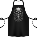 Engine Skull Motorcycle Biker Mechanic Car Cotton Apron 100% Organic Black