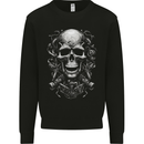 Engine Skull Motorcycle Biker Mechanic Car Mens Sweatshirt Jumper Black