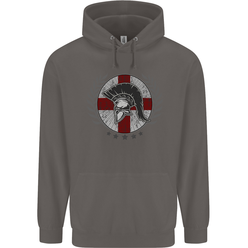 England Bodybuilding Flag Gym Training English Mens 80% Cotton Hoodie Charcoal