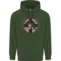 England Bodybuilding Flag Gym Training English Mens 80% Cotton Hoodie Forest Green