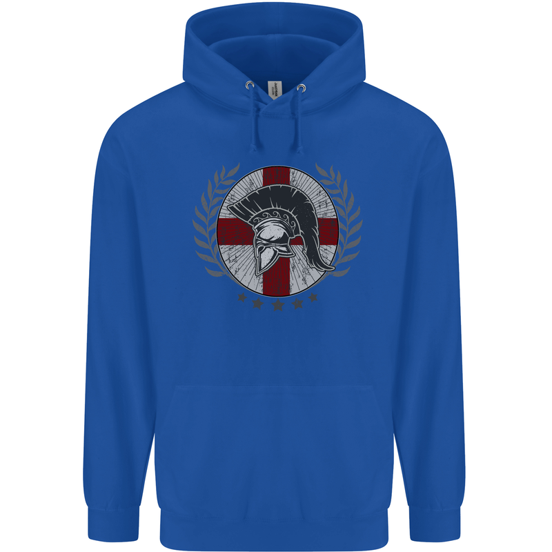 England Bodybuilding Flag Gym Training English Mens 80% Cotton Hoodie Royal Blue