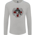 England Bodybuilding Flag Gym Training English Mens Long Sleeve T-Shirt Sports Grey