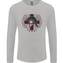 England Bodybuilding Flag Gym Training English Mens Long Sleeve T-Shirt Sports Grey